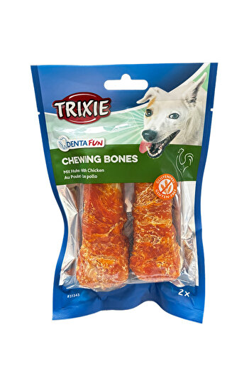 Trixie Dog Treats, Denta Fun, Pressed Bones with Chicken, 11 cm/ 2x60 g, 31343