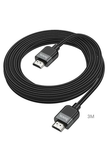 HOCO Premium Product HDMI Cable Hoco HDTV 2.0, 4K 60Hz, 18Gbps, 3m – Compatible with TV, Monitor, PC, Laptop, Console,