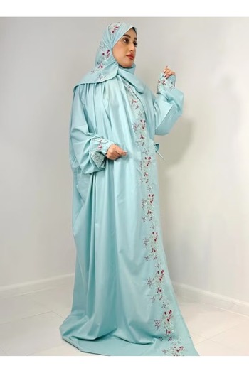 Gerenic Very luxurious embroidered prayer shawl (mard) with attached scarf, wide and comfortable, original fabric