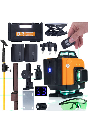 Rosfix Laser Level Orange Tiger ROT16L Set 16 Lines | 360° IP54 25m 3D Auto