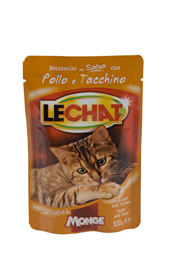 Monge Wet Cat Food, Lechat, With Chicken And Turkey, 100 g