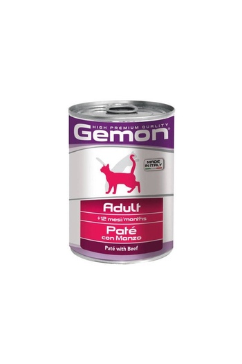 Monge Wet Cat Food, Jamon Adult, Beef Pate, 400 g