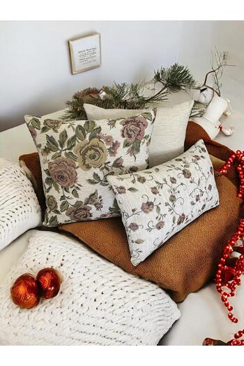 kissen ''Şehzade'' Tapestry Woven 3-Piece Set Throw Pillow Cover''2 Pieces 43X43 1 Piece 30X50''