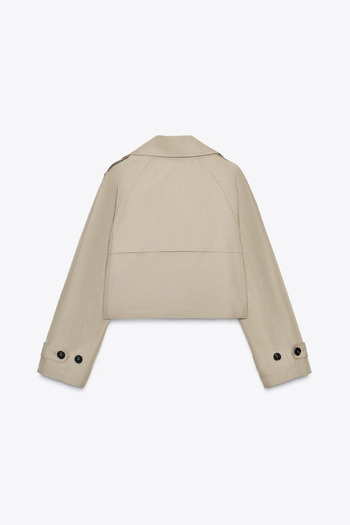 MEECY Women's Viral Model Short Trench Coat