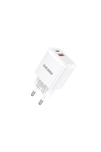 KAKU Network Charger (KSC-1252), PD20W, 1xUSB-C, 1xUSB-A, White