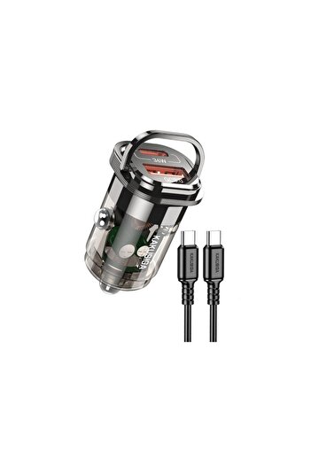 KAKU Incarcator Auto (KSC-1193) + Cablu USB-C, 1m, PD36W, 1xUSB-C, 1xUSB-A, Black