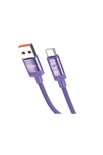 KAKU Data and Charging Cable (KSC-972), USB-A to USB-C, 3A, Smart On-Off, Braided, 1m, Purple