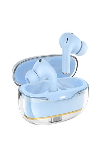 Hoco Wireless Headphones EW54, Ear Buds, BT 5.3, 300mAh, Rayo, Blue