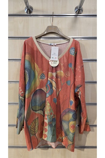 Park Moda Italian Glitter Blouse Casual Model V-Neck