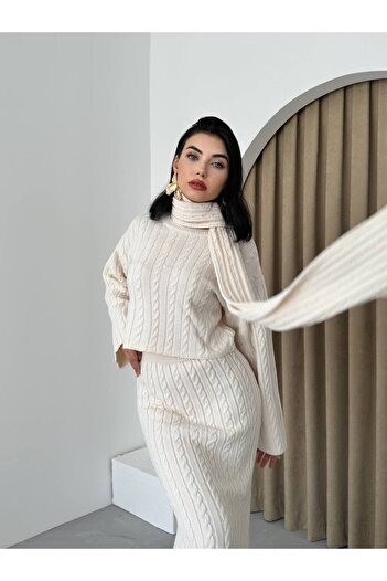Lady Pixie Şallı knitwear set