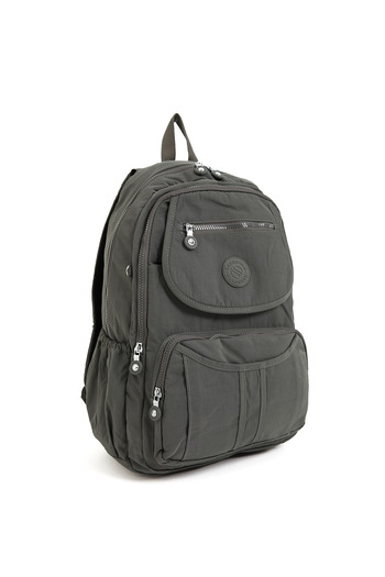 VESSARA Unisex Water Resistant Crinkle Fabric Backpack with Laptop Compartment and Hanging Pen Holder Gift