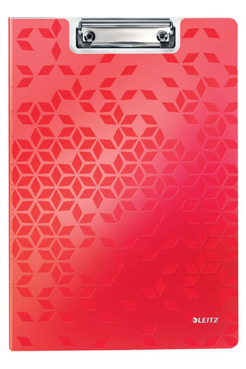 Leitz WOW clipboard, double, polyfoam, A4, 100 sheets, red