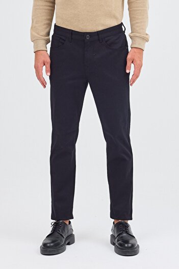 İmza Black 5 Pocket Straight Leg Cotton Slim Fit 5 Pocket Casual Trousers 1003255154