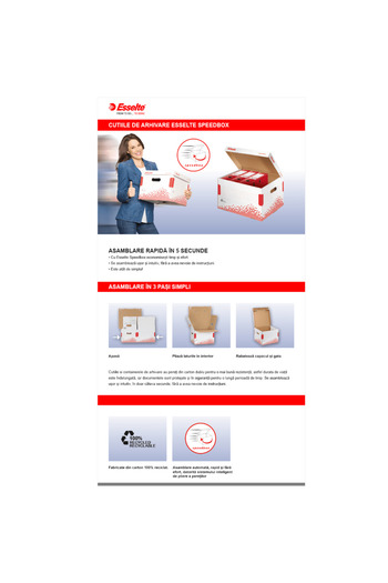 Esselte Speedbox white recycled and cardboard filing box