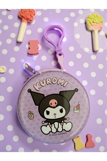Fun Life Kuromi Metal Children's Wallet - Lilac - with Kuromi Keychain