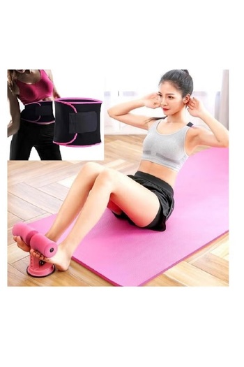 Generic 3-Piece Set: Fish Yoga Mat with Footrest and Slimming Sports Belt