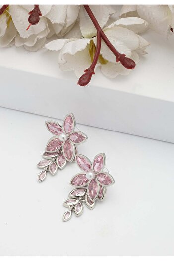 Avant-Garde Paris Pearlescent Floral Cascading Earrings