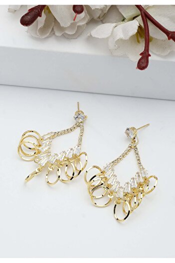 Avant-Garde Paris Shimmering Circles Chandelier Earrings