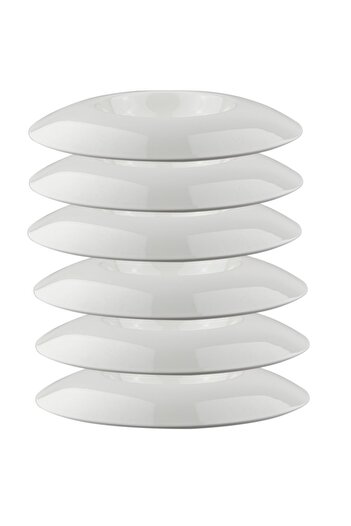 Culinaro Set of 6 porcelain gourmet plates Vision White 18cm