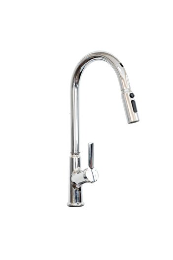 Trendy's Kitchen faucet with sensor, pull-out shower head, shiny chrome TRENDY’S