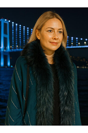 fiore fashion Crystal Fur Shawl