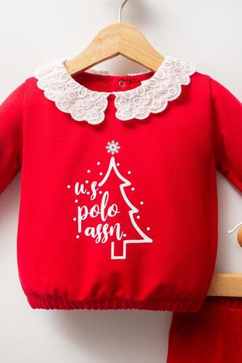U.S. Polo Assn. Kids U.S. Polo Assn Usb2735 Baby Girl 2-Piece Set