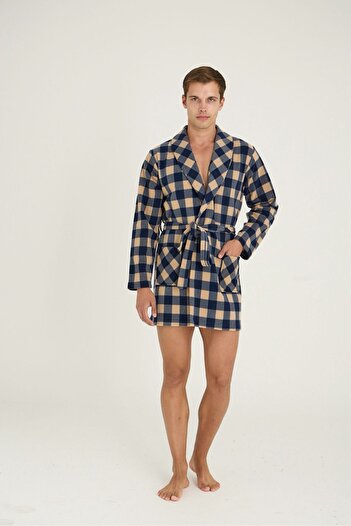 Pimody Women's Smoked Fleece Robe Ropdöşambr Double Combination Can Be Customized