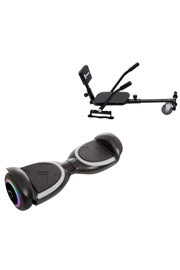 Smart Balance 6.5 inch Hoverboard Package with Comfort Seat, Jetson Prism Black Plus and Hoverkart with Black Sponge