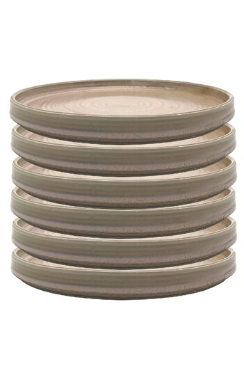 Culinaro Set 6 farfurii portelan Bloom cu margine inaltata 18cm