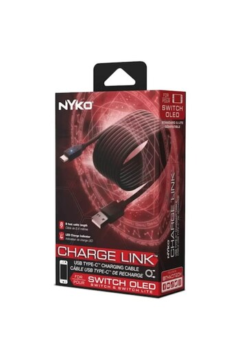 Nyko USB Type-C Charging Cable, Charge Link Black 2.4m