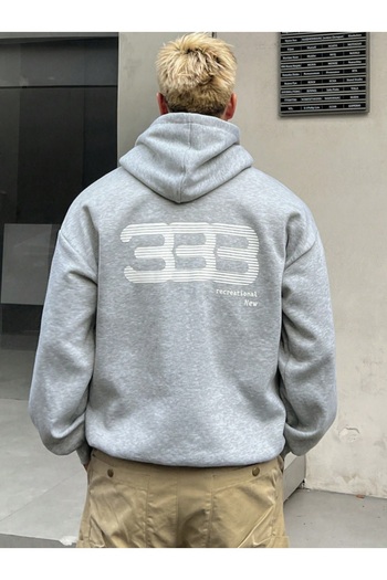 AFROGİYİM Φούτερ με κουκούλα Unisex με στάμπα BBB με 2 κλωστές