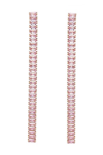 Avant-Garde Paris Pink Long Linear Earrings