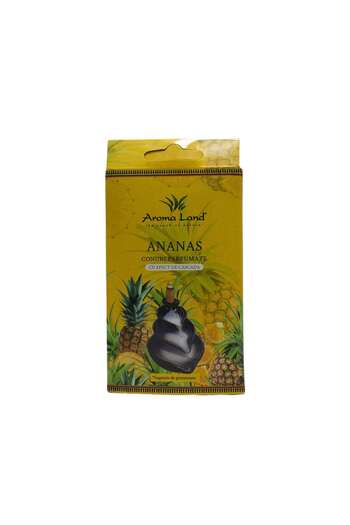 Aroma Land Conuri parfumate backflow, Aroma Land, rasina, ananas, cutie 10 bucati