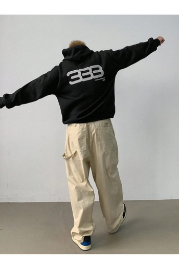 AFROGİYİM Unisex Bbb Printed Hooded Sweatshirt with 2 Threads