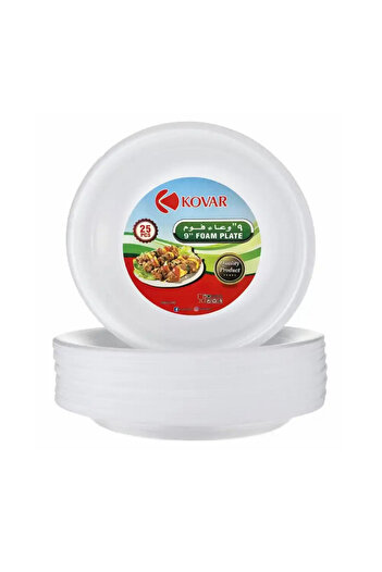 Kovar Disposable Foam Plate- White