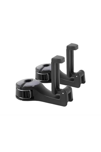 OEM Car headrest mount for two devices, 360-degree rotation, black
