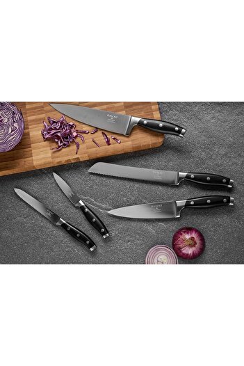 Orient Kitchen Knife Set, Origin Series, 5 Pieces, German X50 Ultra + Stainless Steel, Black