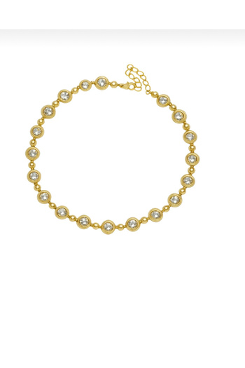 Lune Dor Accessories Steel Stone Choker Necklace