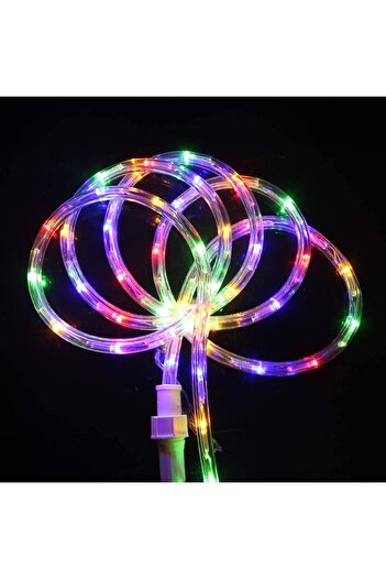 Flippy Instalație de Crăciun, 84 m, 2016 LED-uri, Frânghie luminoasă, Multicolor, Transformator, 8 moduri de iluminare, Secțiune