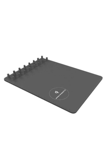 Bibilel Mouse Pad Multifunctional with Wireless Charging, Organizer, Gray, BBL511