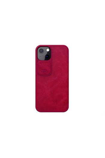 SOHO Camera Protection Case for iPhone 13 Pro Max with Flip Cover, Leather, Red