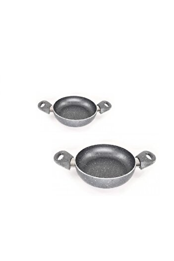 AKPA HOME Granite Lidless 2 Size Saucepan Set 22-24cm