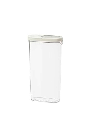 Bibilel Storage jar with lid, cereal dispenser, pasta, flour, 2.3l, Transparent, IKA-BBLFMD323