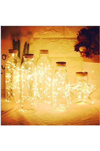 Flippy Christmas Installation, Linear, 20 m, Battery Powered, 200 LEDs, Warm White, Copper Wire, 2 Light Mo