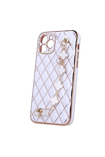 SOHO Case compatible with Apple iPhone 13, Glamour Bling Hand Grip Design, White