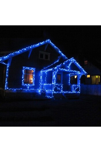 Flippy Christmas Light String, 105 m, 1050 LEDs, Linear, Blue, 8 Light Modes, Remote-Controlled Transformer