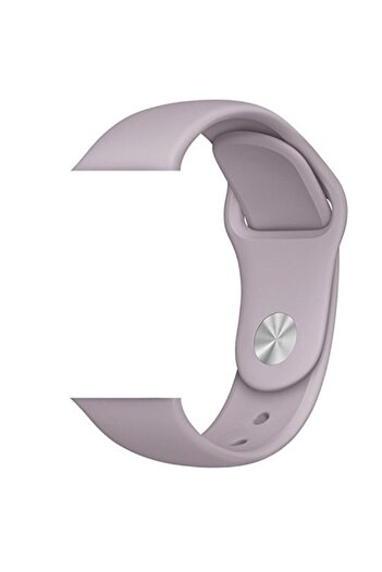 Bibilel Curea din silicon pentru Apple Watch, compatibilă cu 42/44 mm, gri lavandă