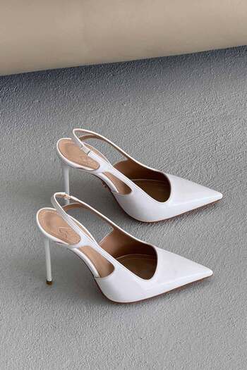 AYAKKABI PRENSİ Kindra White Patent Leather