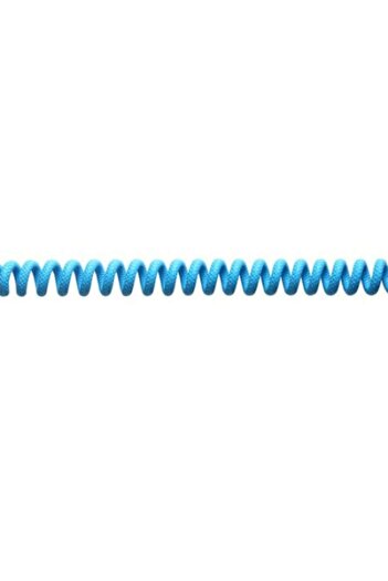 SOHO Cablu de date/încărcare spiralat Lightning pentru iPhone, iPod, iPad, 1,2 m, albastru