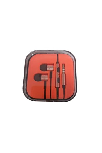 SOHO Casti in ear din metal model Dub Step Bass conector Jack 3.5 mm si microfon, Orange